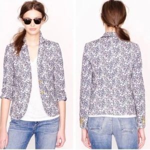 J. Crew Liberty of London Classic Schoolboy Blazer Floral Jacket size 00